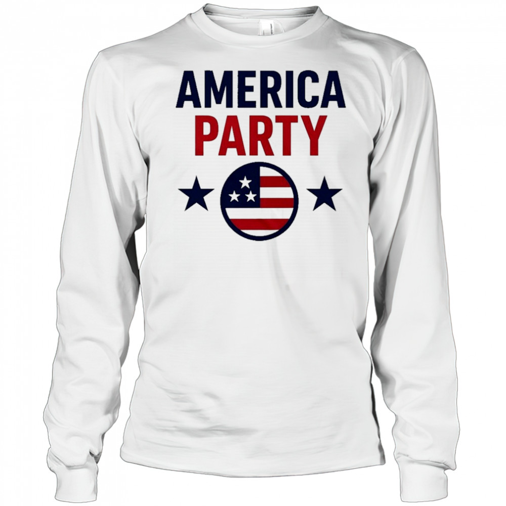 Elon Musk America Party Supporter T-Shirt Long Sleeved