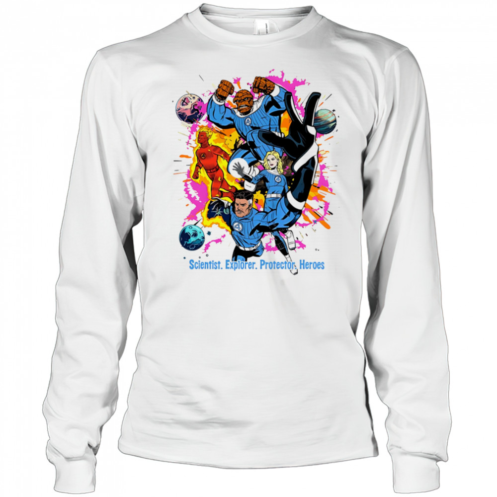 Fantastic 4 scientist explorer protector heroes shirt Long Sleeved