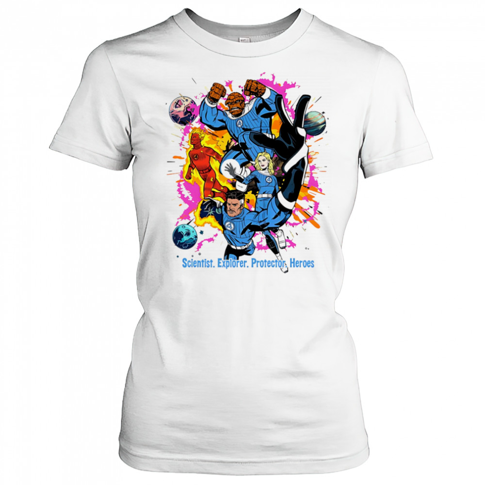 Fantastic 4 scientist explorer protector heroes shirt Women's T-shirt