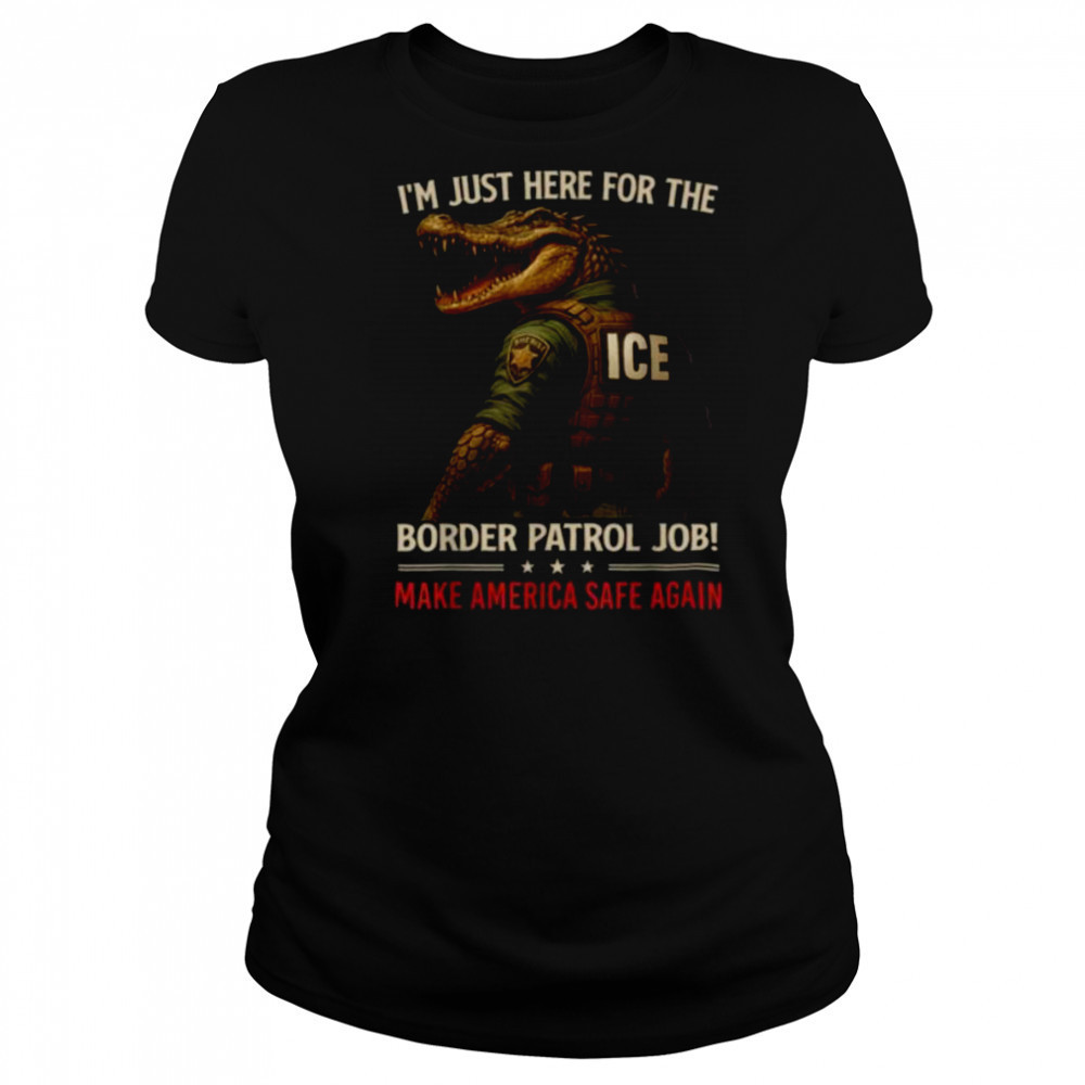 Funny Men Alligator Ice Nature’s Own Border Patrol Women Shirt Women's T-shirt