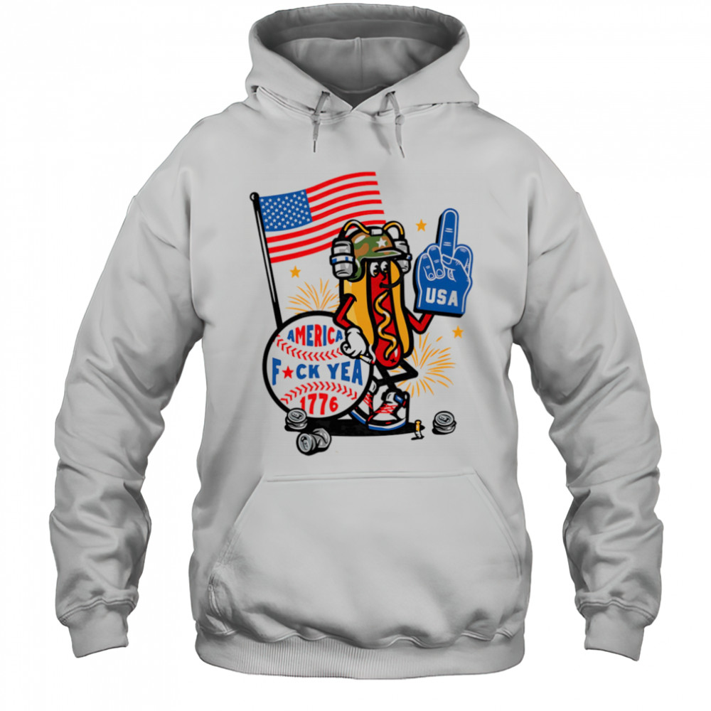 Hot dog America fuck yea 1776 shirt Hoodie