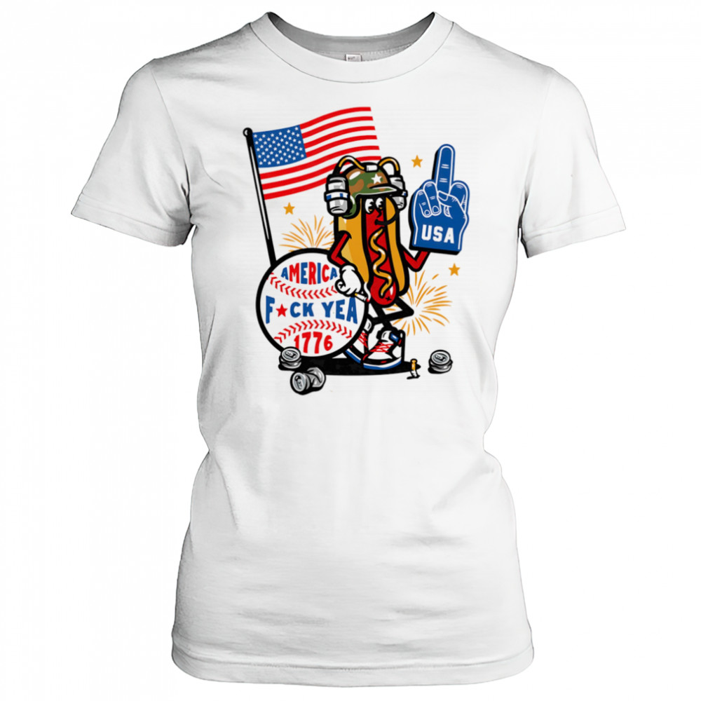 Hot dog America fuck yea 1776 shirt Women's T-shirt