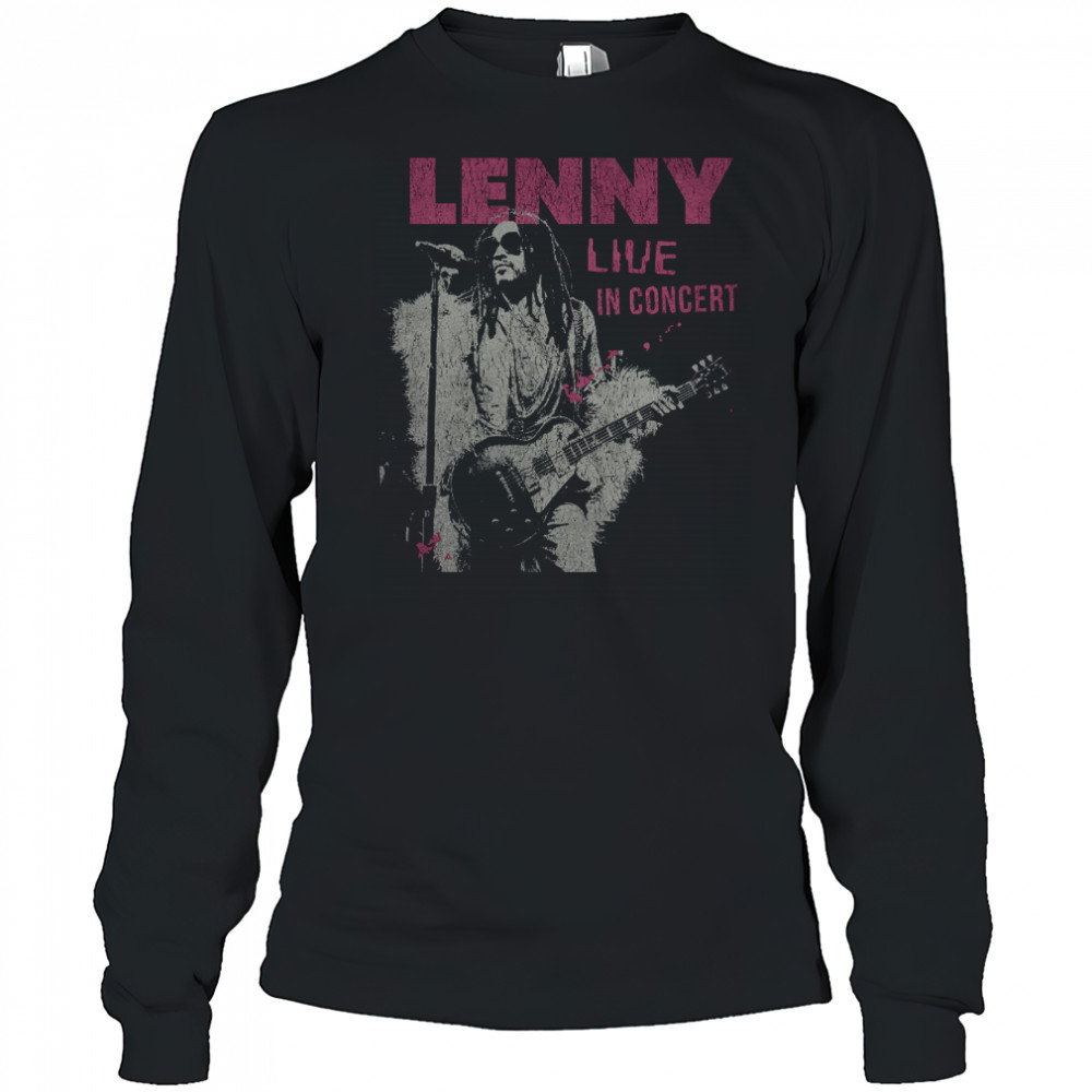 Lenny Kravitz With Guitar Live In Concert T shirt Long Sleeved