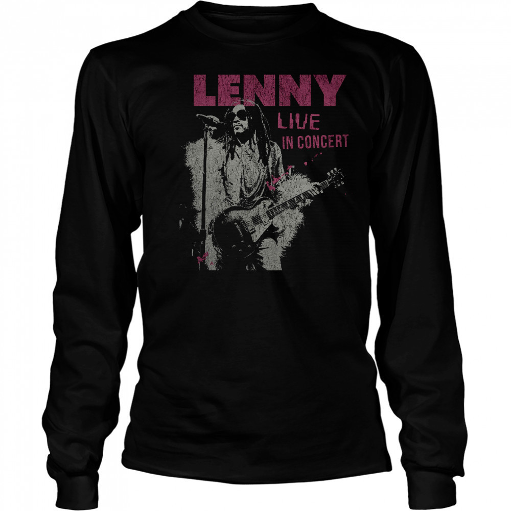 Lenny Kravitz With Guitar Live In Concert T shirt Long Sleeved