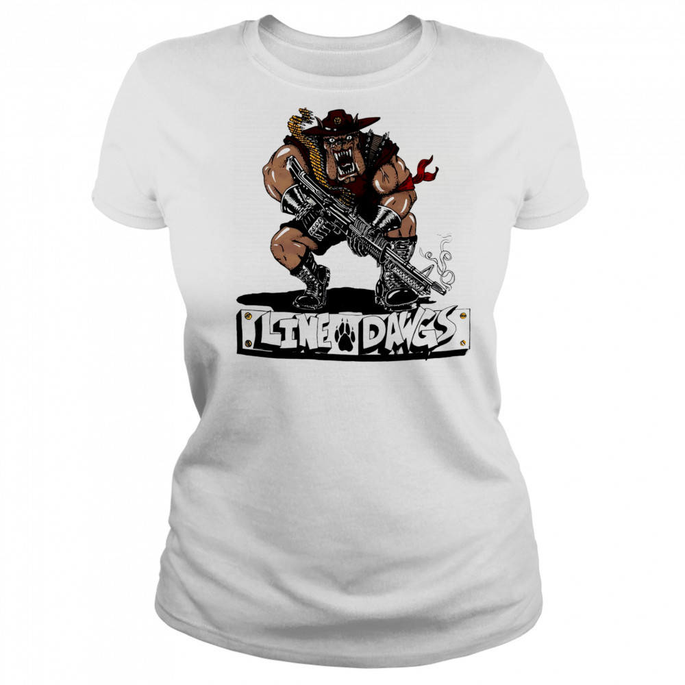 Line Dawgs 90s Military Guns Army Infantry USA shirt Women's T-shirt