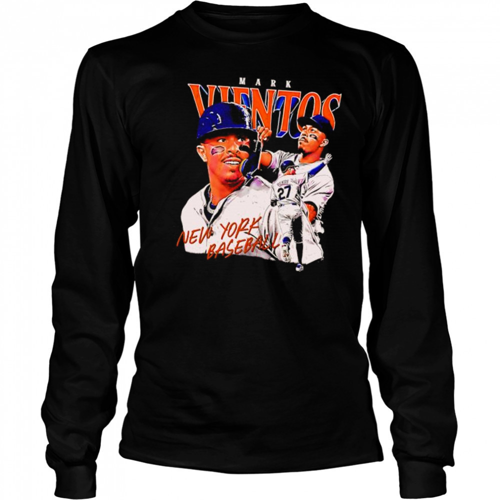 Mark Vientos New York Baseball Vintage Portrait Art shirt Long Sleeved