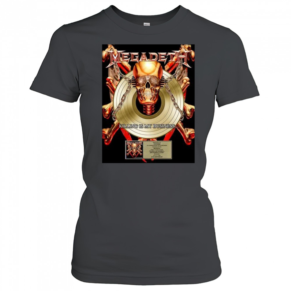 Megadeth Killing Is My Business 40th Anniversary Plaque Poster shirt Women's T-shirt
