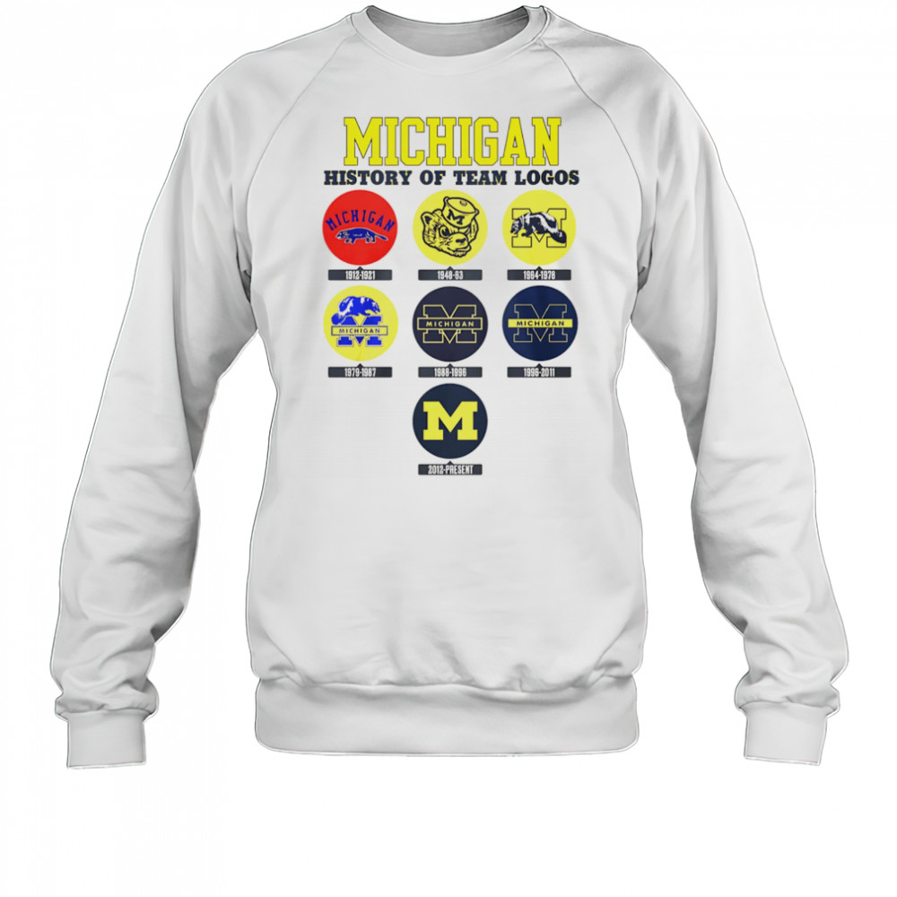 Michigan history of team logos shirt Sweatshirt
