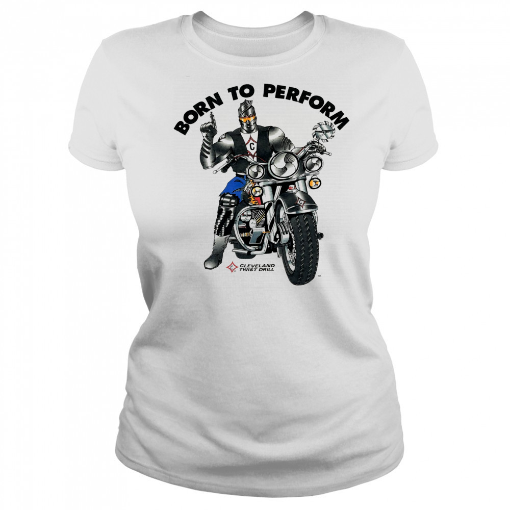 Motorcycle Flames Grunge Moto USA Born to Perform Cleveland Twist Drill shirt Women's T-shirt