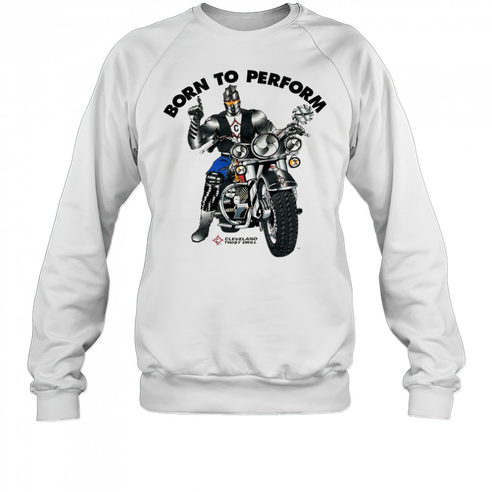Motorcycle Flames Grunge Moto USA Born to Perform Cleveland Twist Drill shirt Sweatshirt