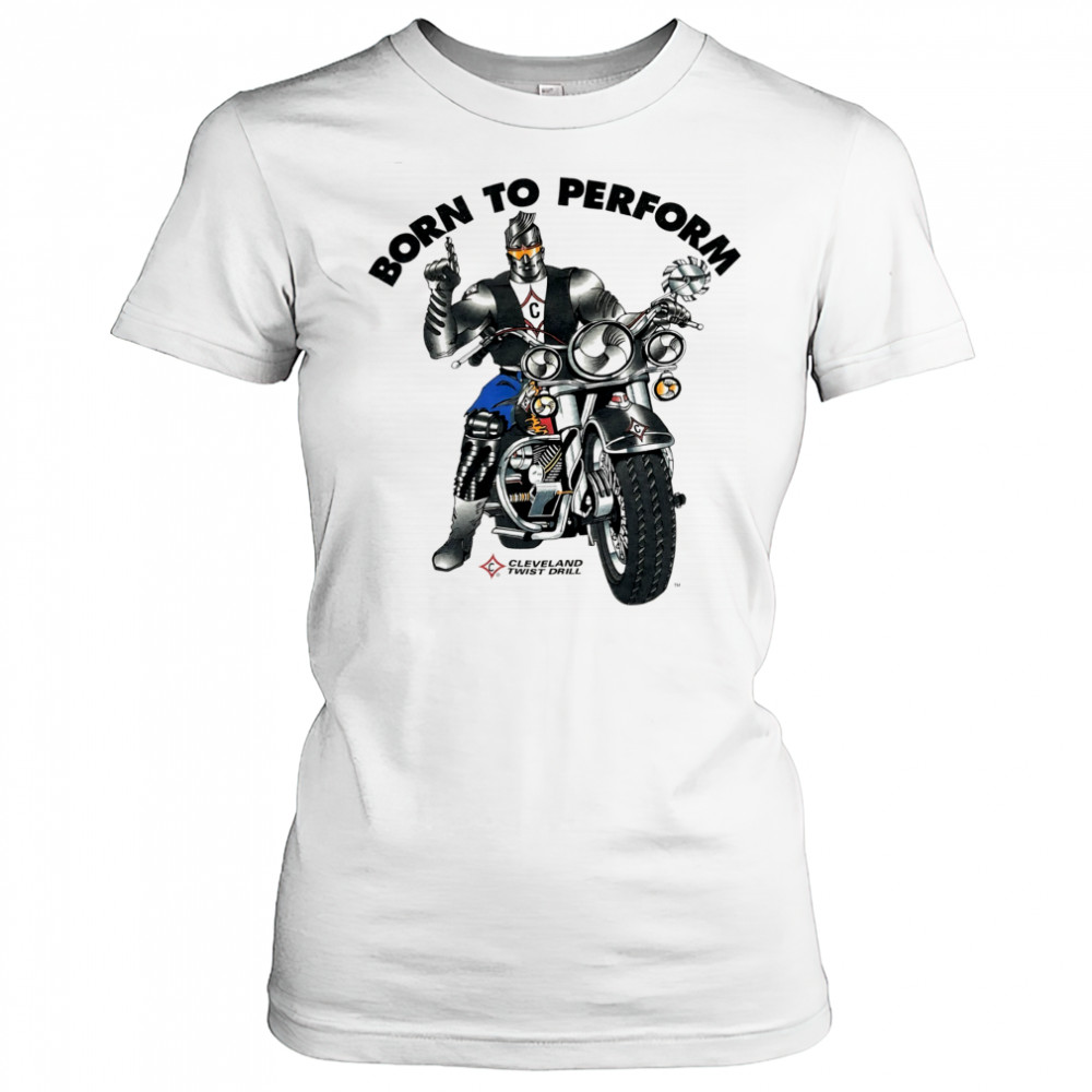 Motorcycle Flames Grunge Moto USA Born to Perform Cleveland Twist Drill shirt Women's T-shirt