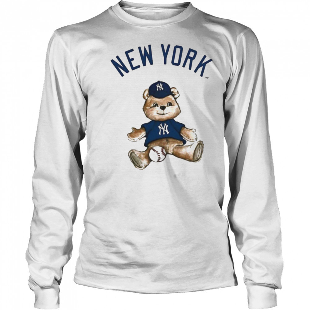 New York Yankees Baseball X Tiny Turnip Teddy Bear T shirt Long Sleeved