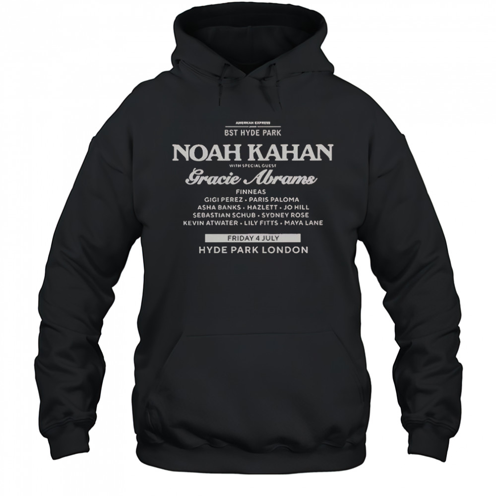 Noah Kahan July 04 2025 BST Hyde Park London UK T-Shirt Hoodie