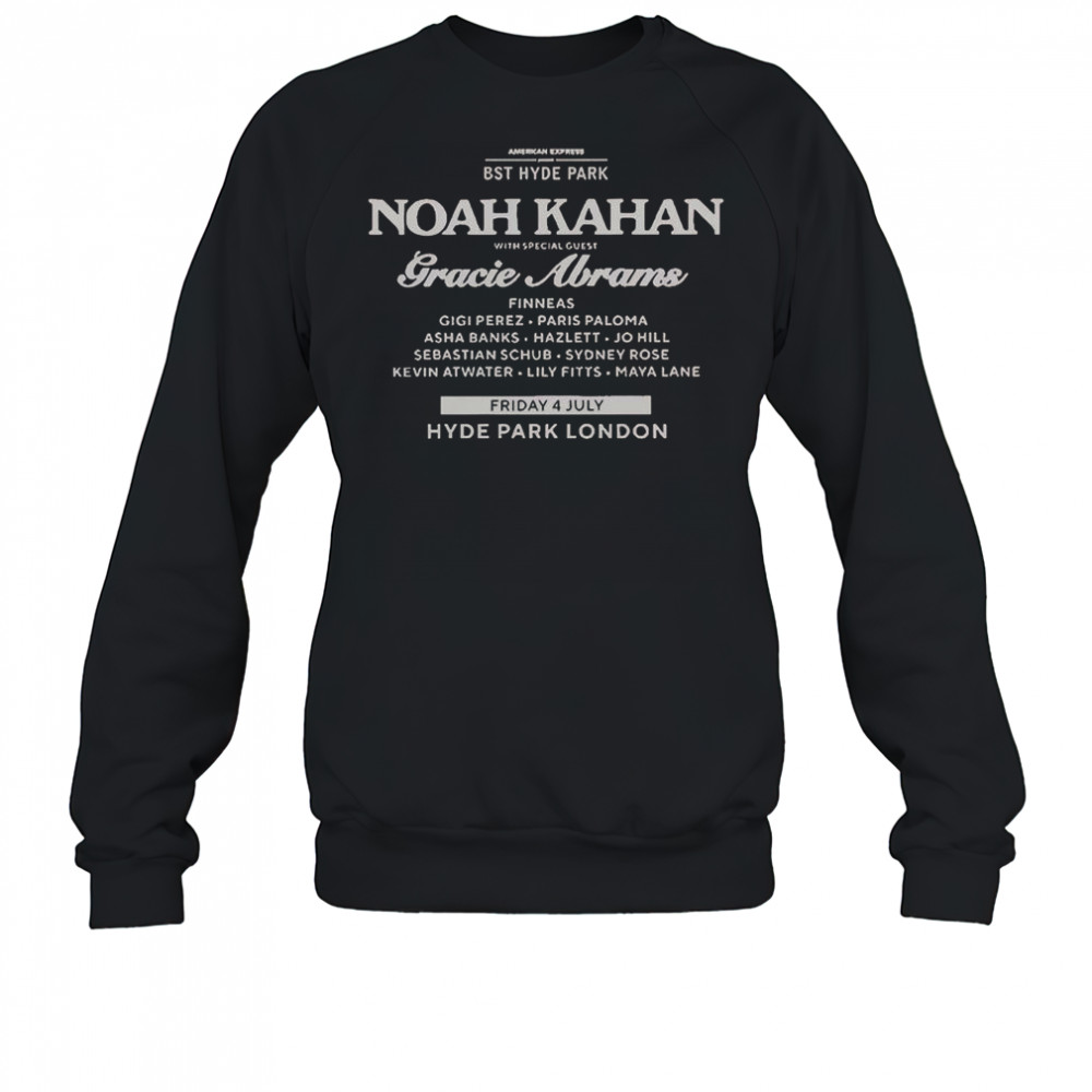Noah Kahan July 04 2025 BST Hyde Park London UK T-Shirt Sweatshirt