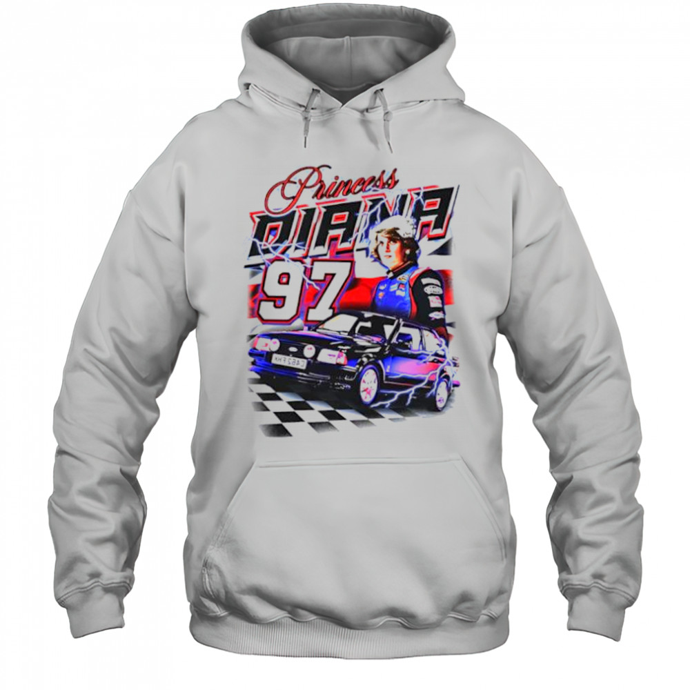 Notsafeforwear Store Merch Princess Diana Racing shirt Hoodie