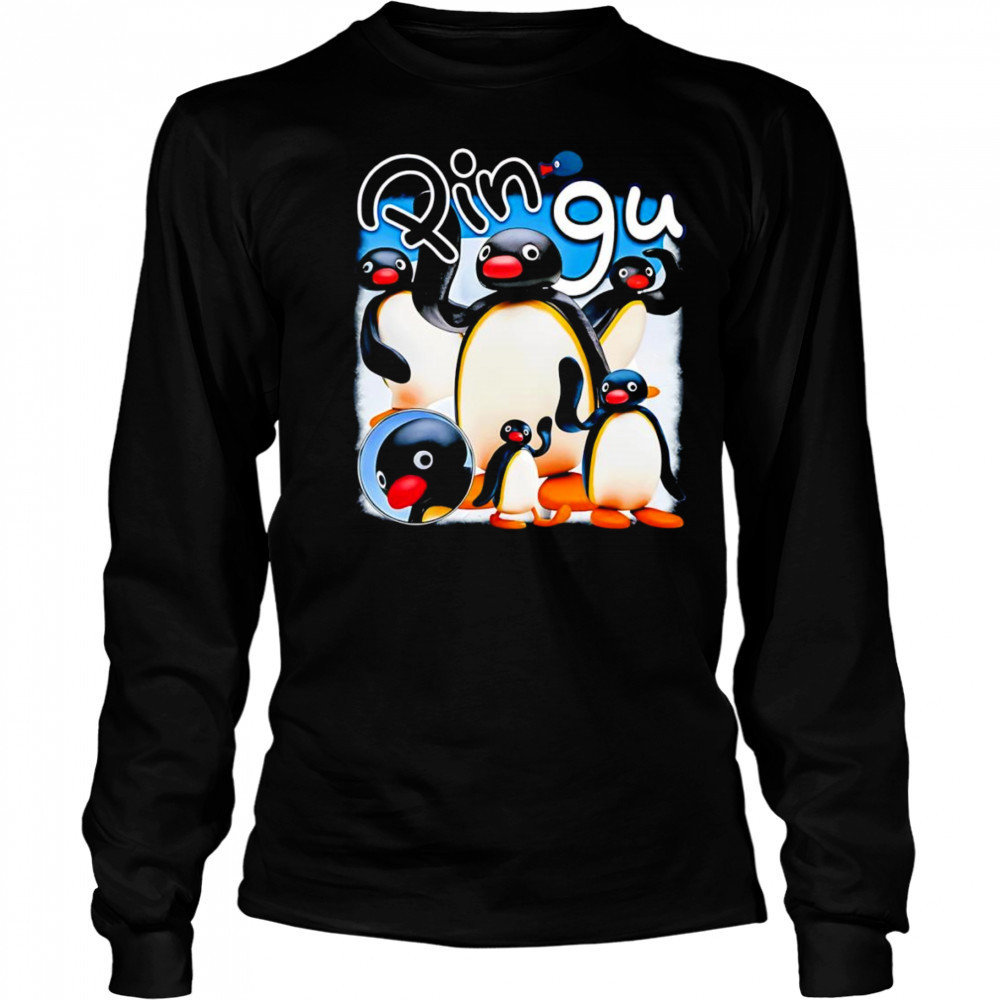 Pingu Pingi cartoon graphic shirt Long Sleeved
