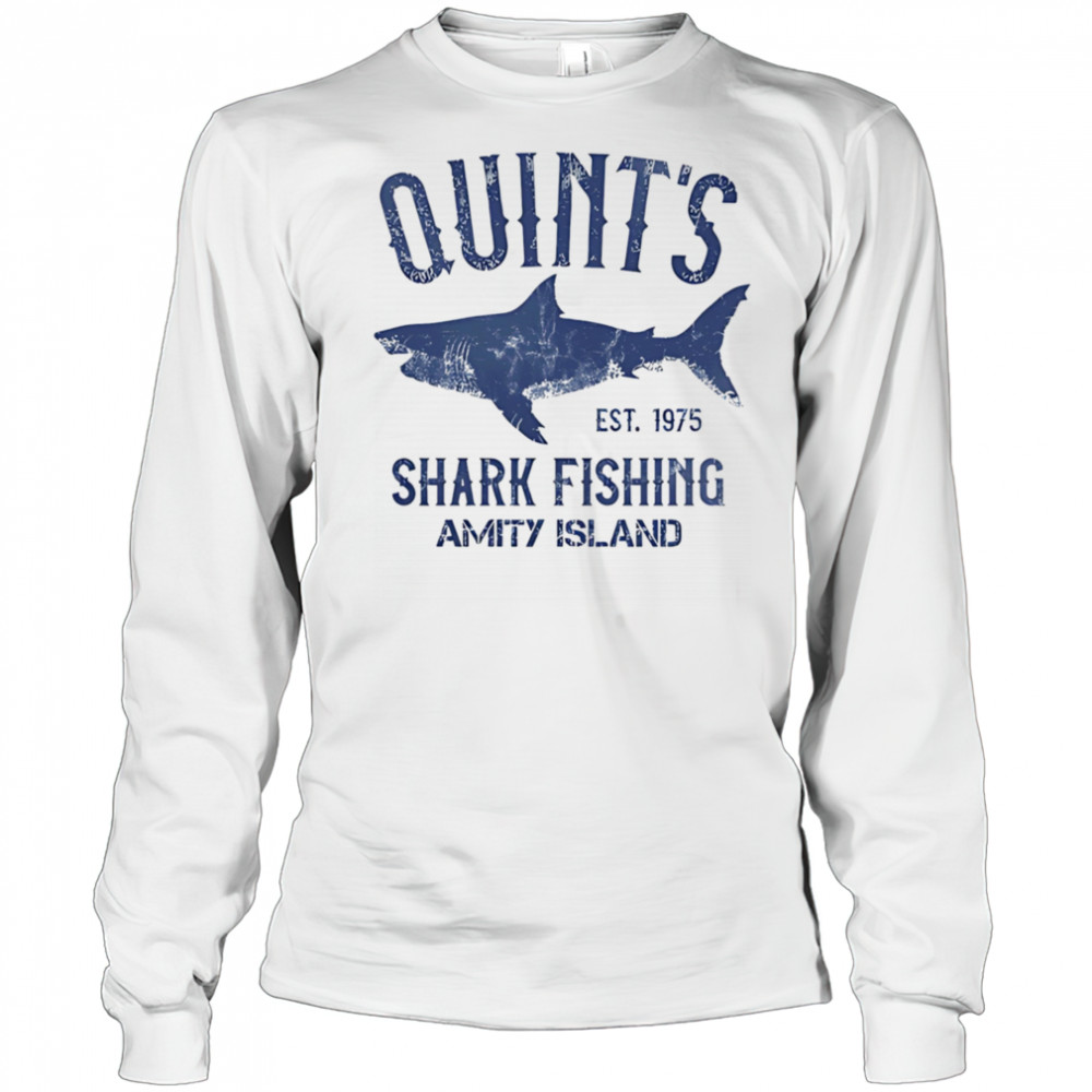 Quint’s shark fishing amity island shirt Long Sleeved