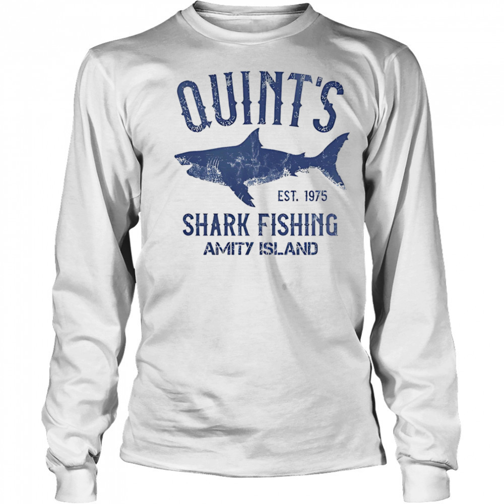 Quint’s shark fishing amity island shirt Long Sleeved