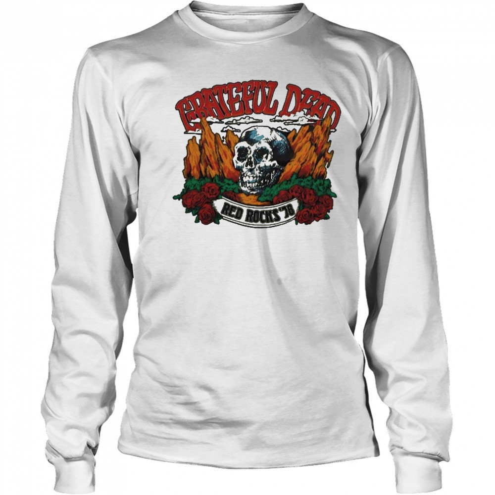 Red Rocks Grateful Dead Skull T-Shirt Long Sleeved