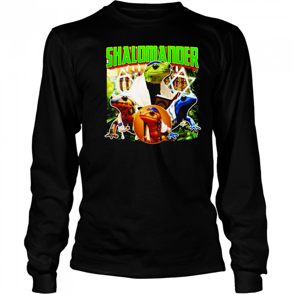Shalomander Jewish Salamander graphic shirt Long Sleeved