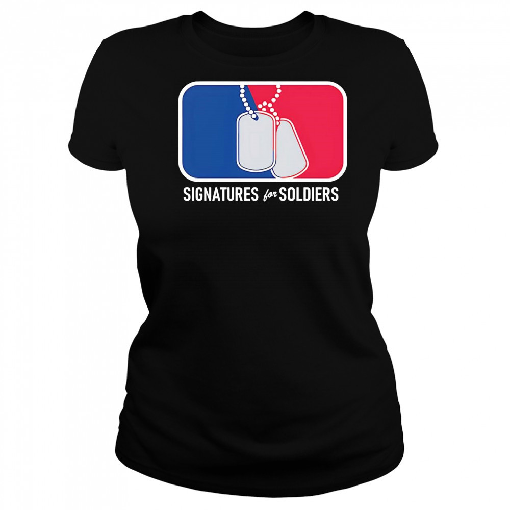 Signatures for Soldiers dog tags shirt Women's T-shirt