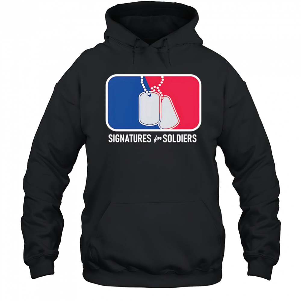 Signatures for Soldiers dog tags shirt Hoodie