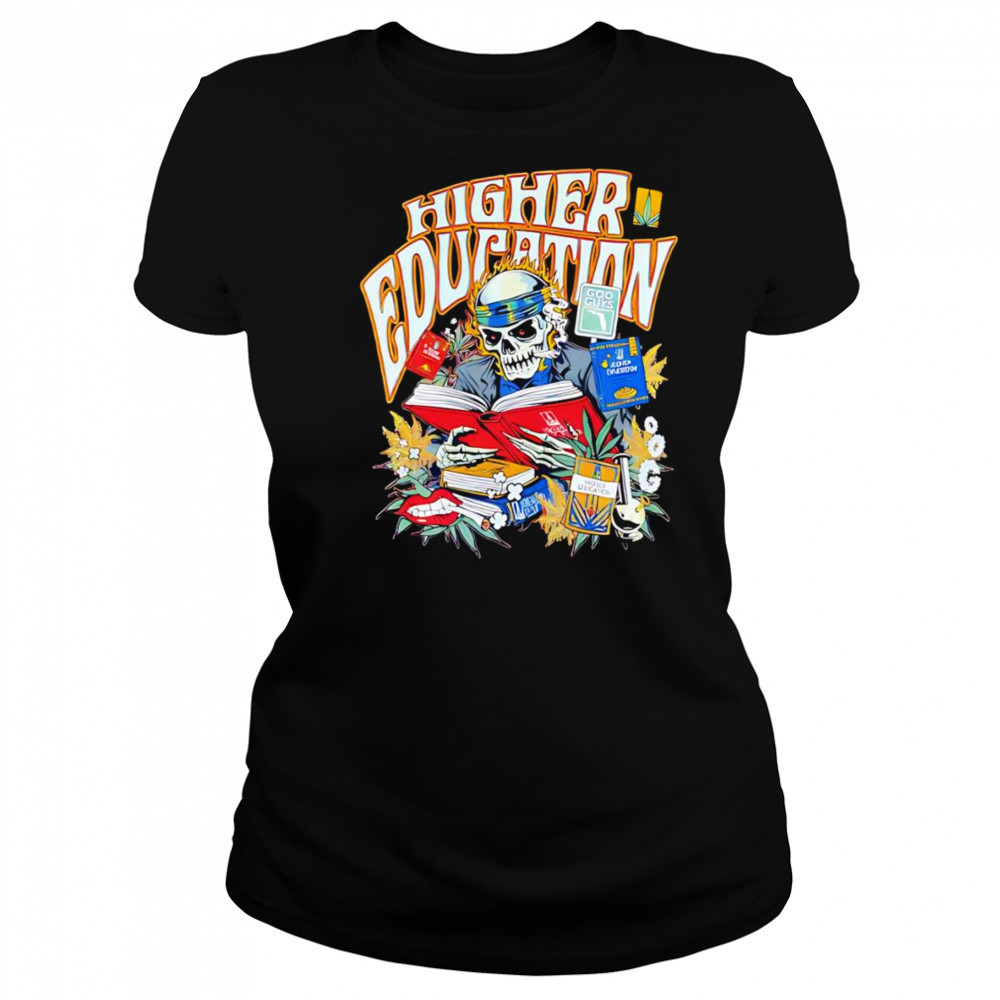 Skeleton Higher Education graphic shirt Women's T-shirt