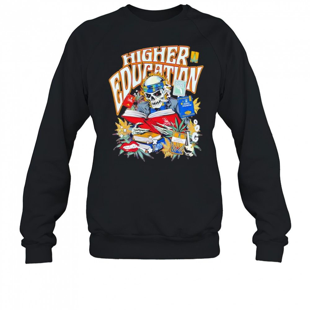 Skeleton Higher Education graphic shirt Sweatshirt