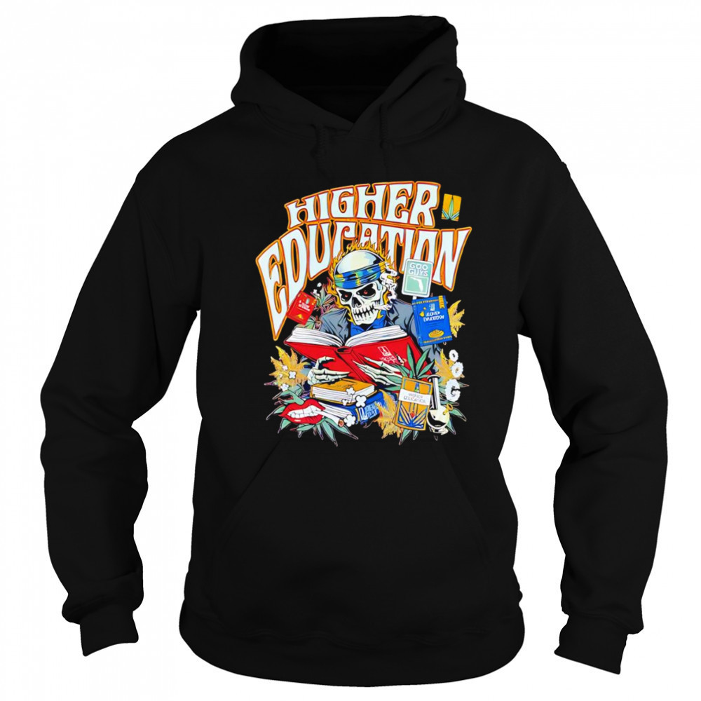 Skeleton Higher Education graphic shirt Sweatshirt