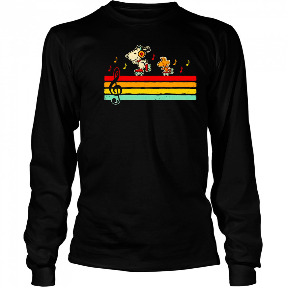 Snoopy and Woodstock retro beats shirt Long Sleeved
