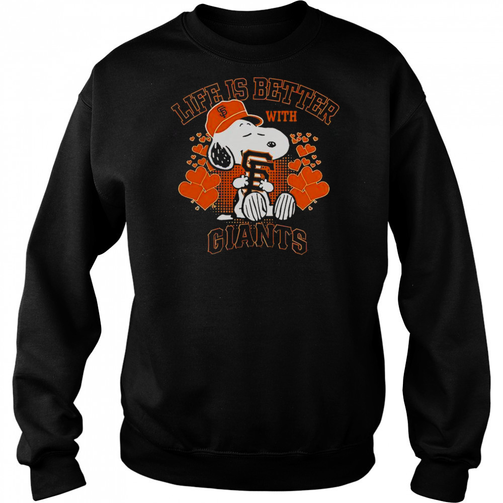 Snoopy Life Is Better With Giants T-Shirt Hoodie