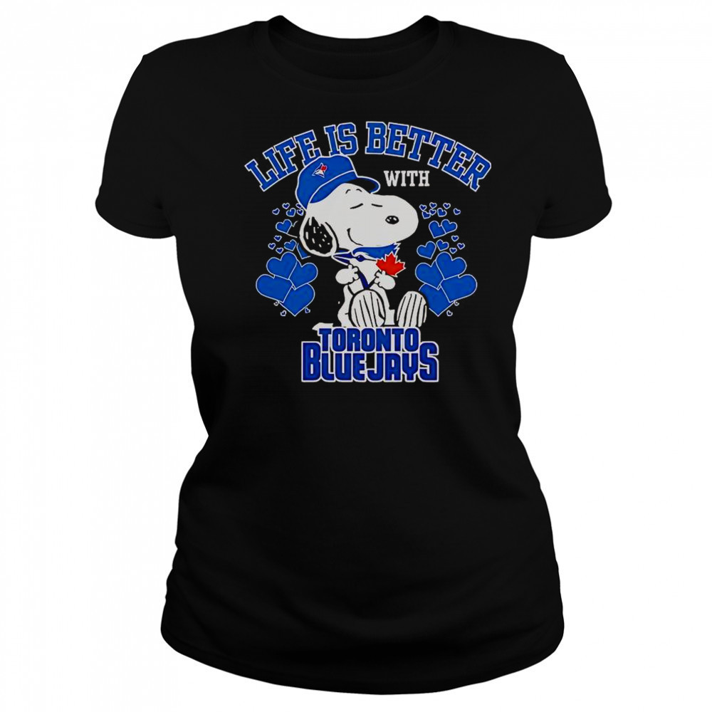 Snoopy Life Is Better With Toronto Blue Jays T-Shirt Women's T-shirt