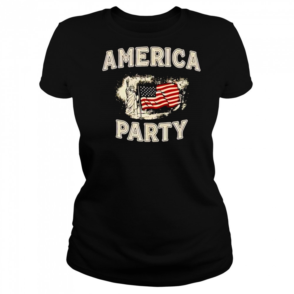 Statue Of Liberty Usa Flag America Party shirt Women's T-shirt