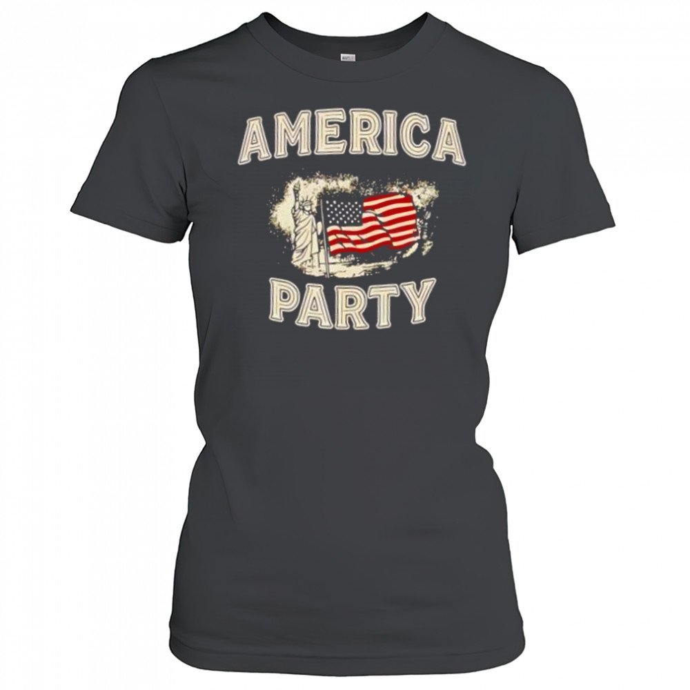 Statue Of Liberty Usa Flag America Party shirt Women's T-shirt