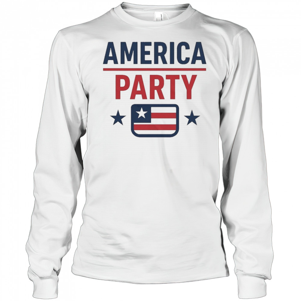 Support Elon Musk America Party T-Shirt Long Sleeved