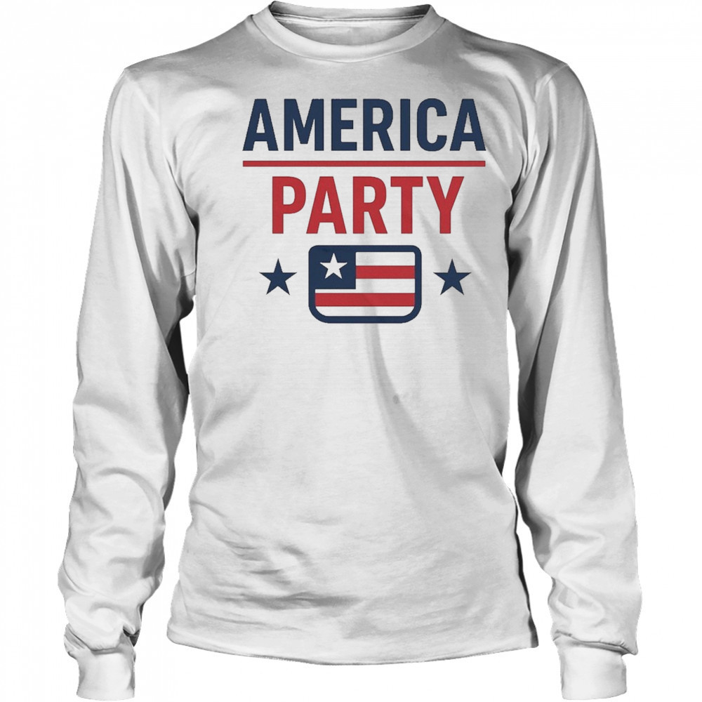 Support Elon Musk America Party T-Shirt Long Sleeved