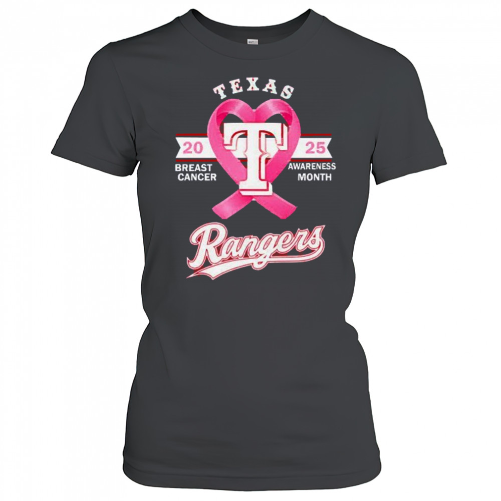 Texas Rangers 2025 breast cancer awareness month shirt Women's T-shirt