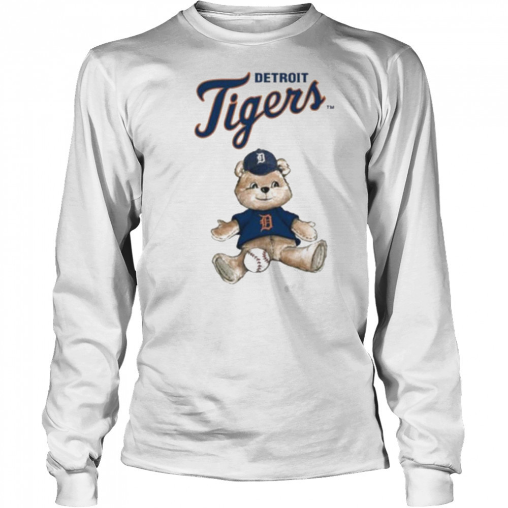 Tiny Turnip Teddy Bear X Detroit Tigers Baseball T shirt Long Sleeved
