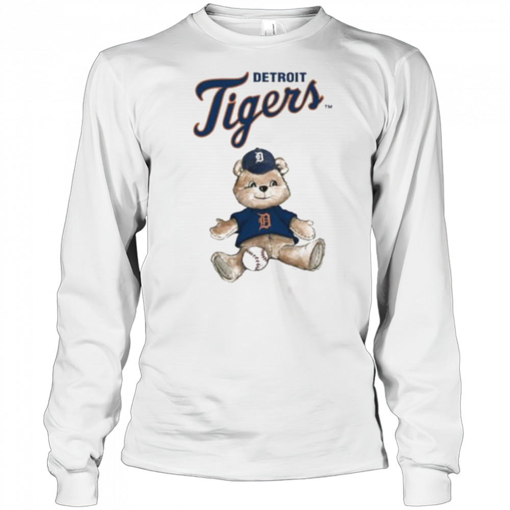 Tiny Turnip Teddy Bear X Detroit Tigers Baseball T shirt Long Sleeved