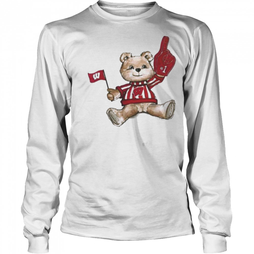Tiny Turnip Teddy Bear X Wisconsin Badgers T shirt Long Sleeved