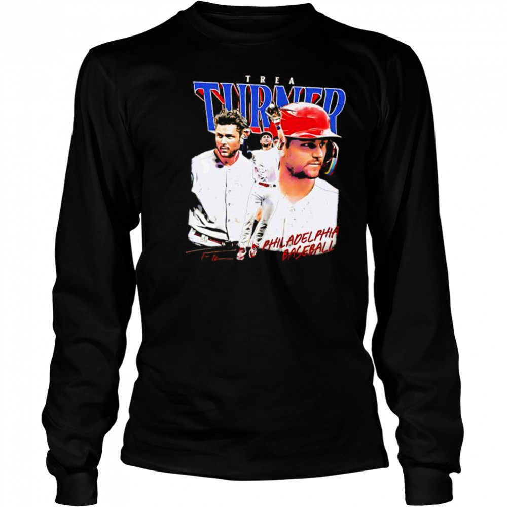 Trea Turner Philadelphia Baseball Retro Player Collage shirt Long Sleeved