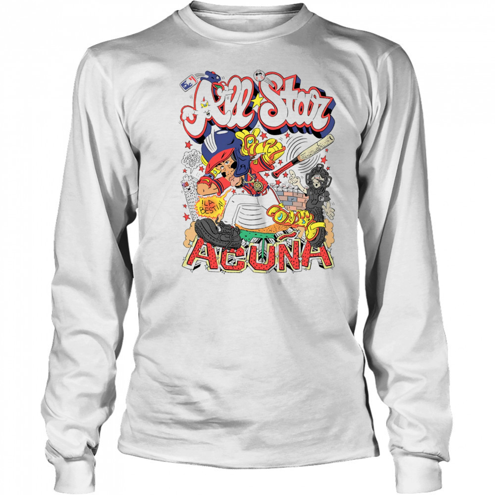 All Star Acuna cartoon shirt Long Sleeved