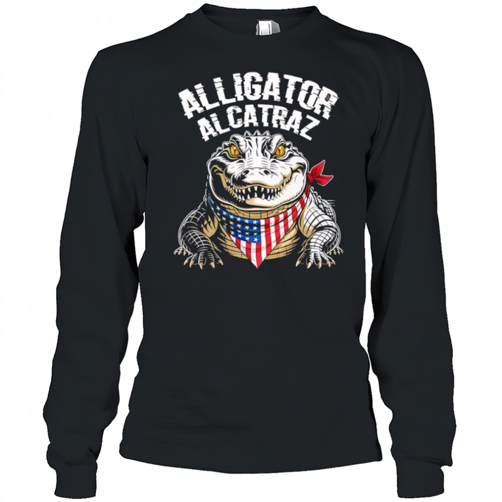 Alligator Alcatraz American bandana shirt Long Sleeved