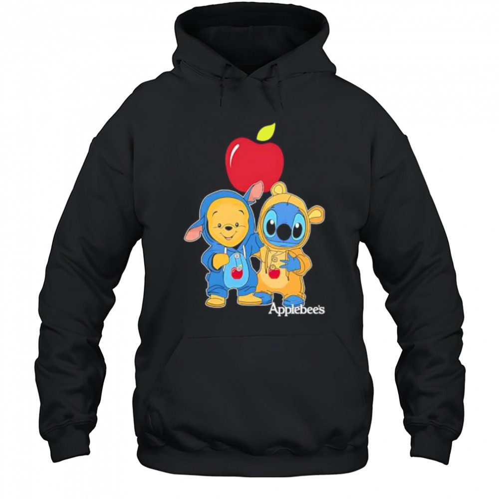Applebee’s pooh and stitch friends shirt Hoodie