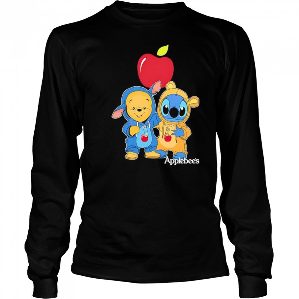 Applebee’s pooh and stitch friends shirt Long Sleeved