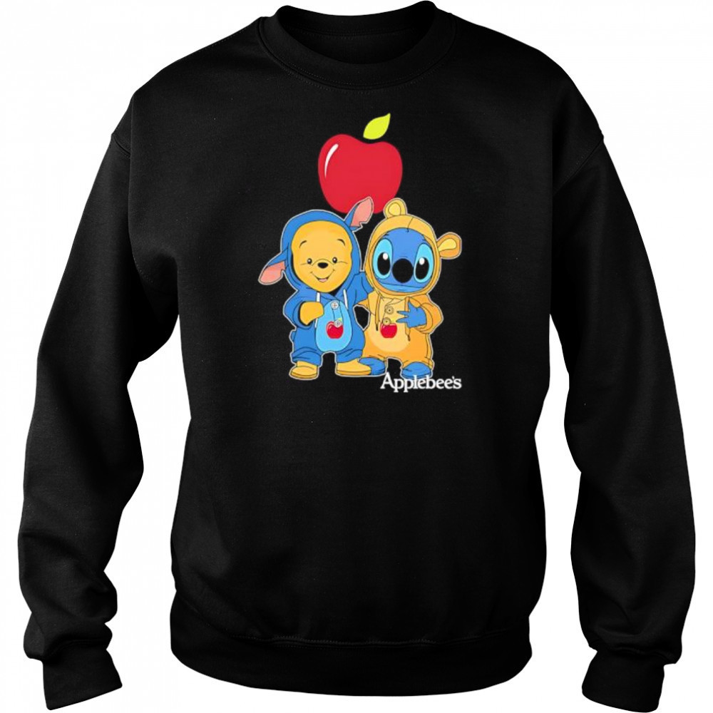 Applebee’s pooh and stitch friends shirt Hoodie
