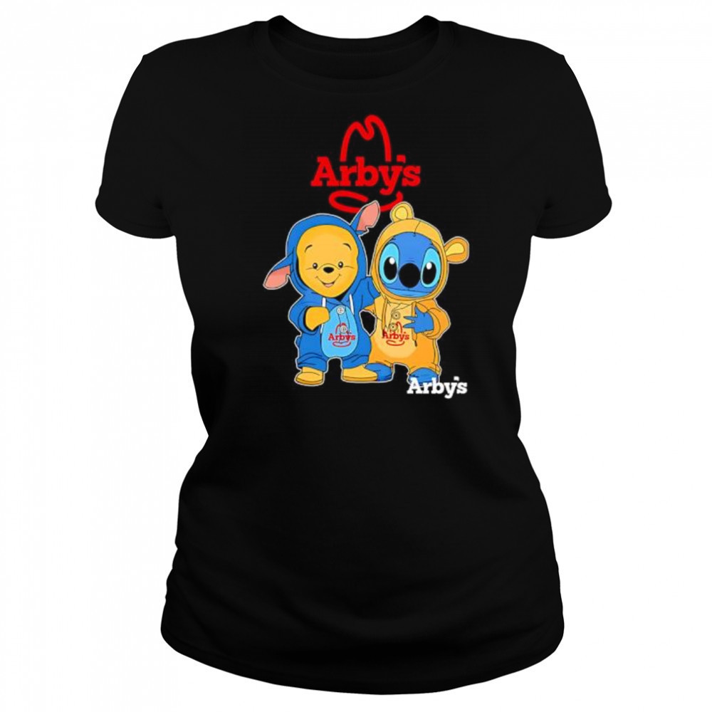 Arby’s pooh and stitch friends shirt Women's T-shirt
