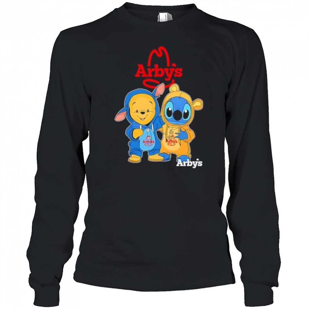 Arby’s pooh and stitch friends shirt Long Sleeved