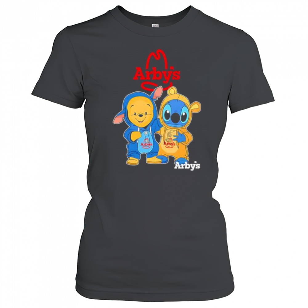 Arby’s pooh and stitch friends shirt Women's T-shirt