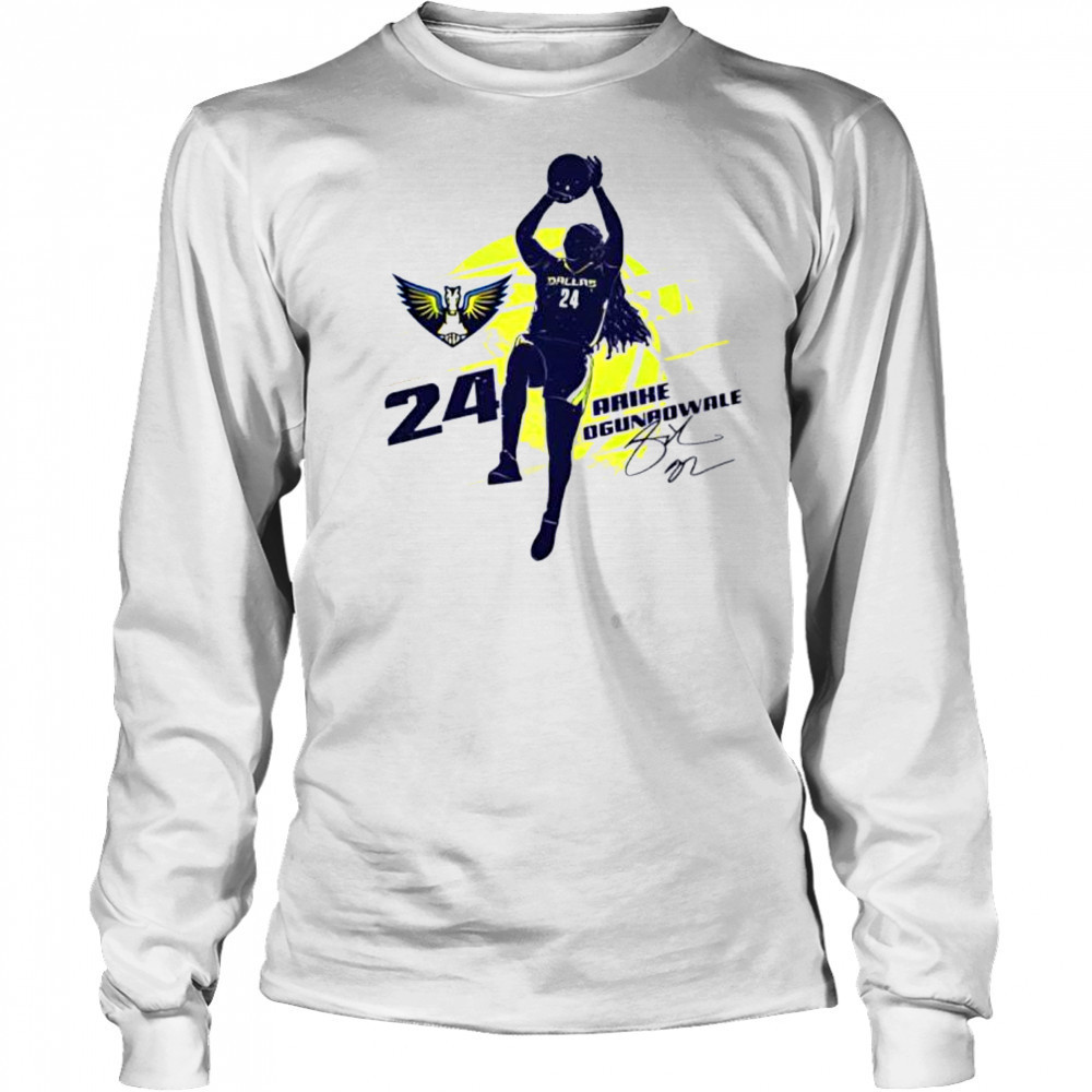 Arike ogunbowale Dallas wings silhouette shirt Long Sleeved